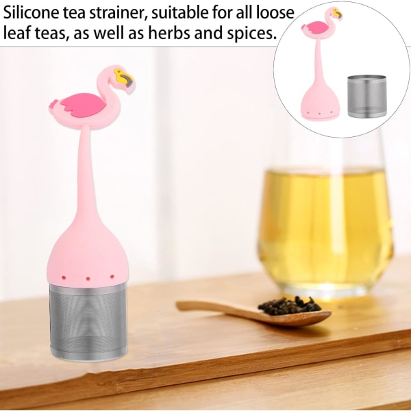 1 stycke fint nät löst te silikonfilter med långt