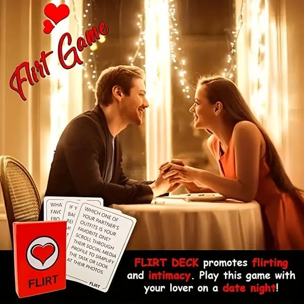 Romantisk Date Night Box: 150 samtaleemner, flirtende spil,
