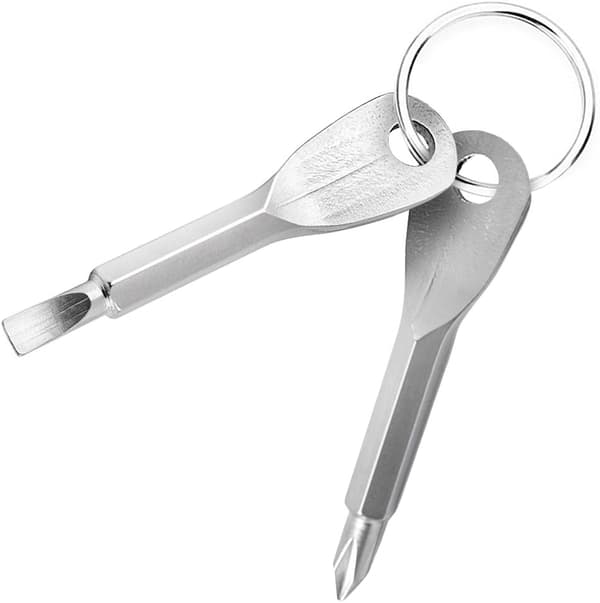 2 silver multiverktyg för utomhusbruk, spårskruvmejsel,