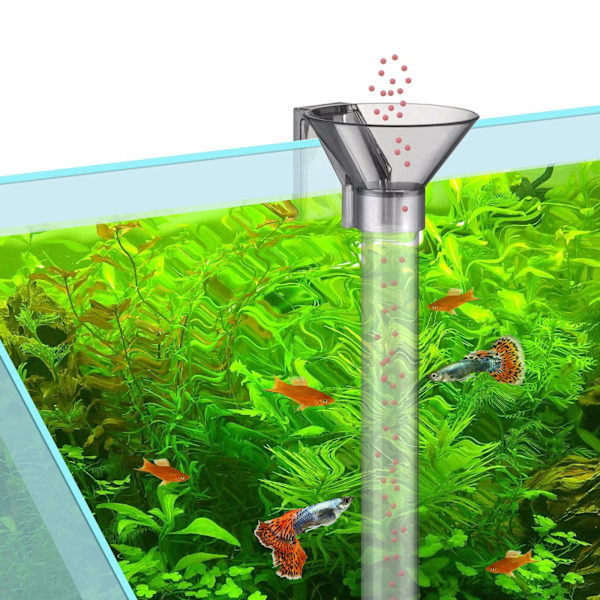 Akvarium Retningsbestemt Foder Spiserør Fisk Rejer Foder