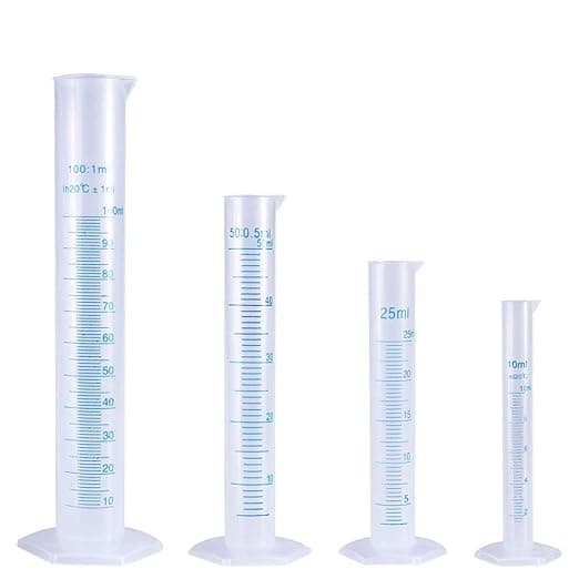 4 st Ljusblå Tråd 10ml 25ml 50ml 100ml Plastgraderad