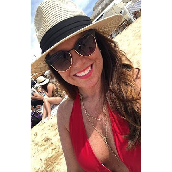 Damhatt i Halm, Panamahatt, Bredbrättad Sommarhatt, UV-Skydd