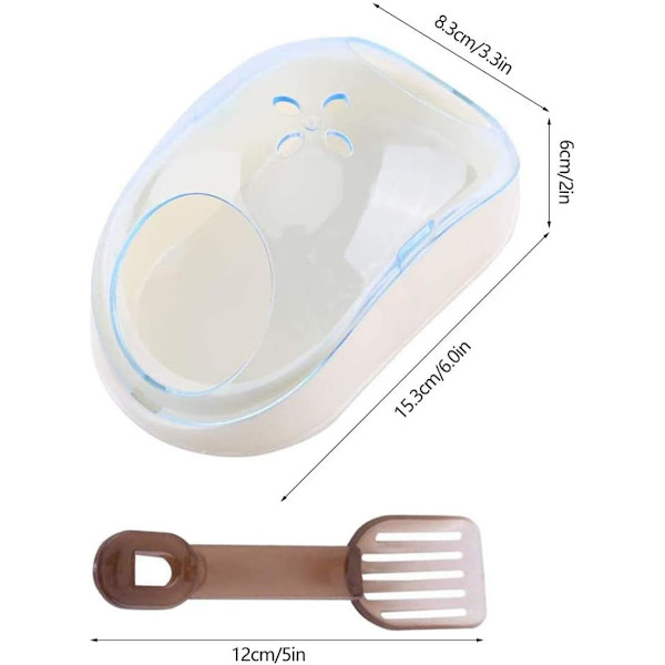 Hamster Sandbad Toalett, 2-delad Plast Gnagare Sandtoalett