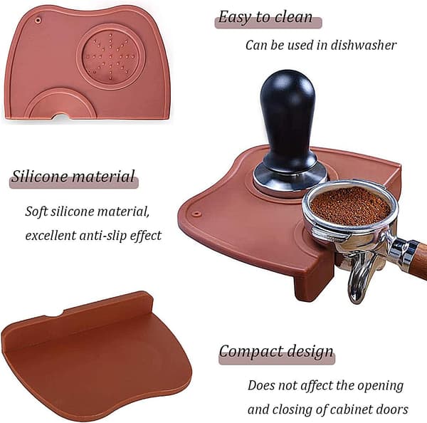 4-pack Silikonkaffepressplattor, Pulverhammarplattor, Halksäkra