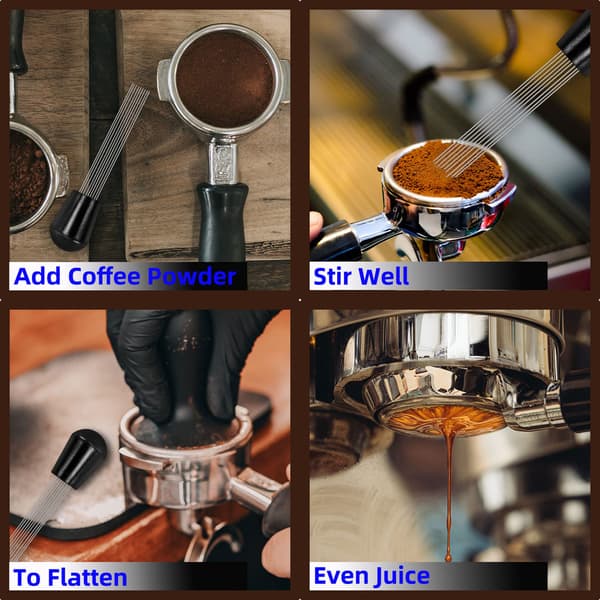 1 espressodispenser med holder, espressonål og dispenser