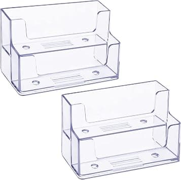 2-pack Klart visitkortshållare 2-vånings Plast visitkortshållare