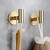 (Guld) Sæt af 2 Guld Rustfrit Stål Klæbende Kroge til Håndklæder,