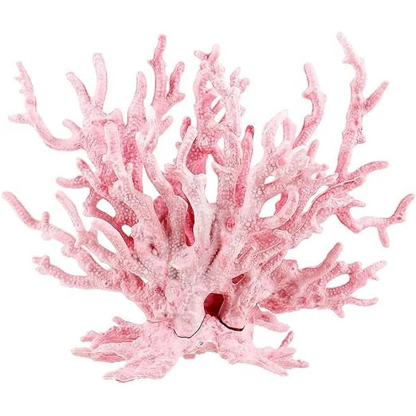 1 stk. pink kunstig akvariekoral, forgrenet falsk