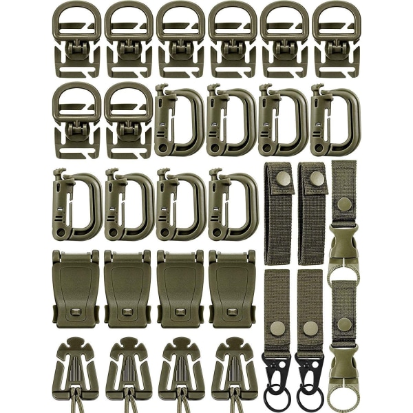 Military Green Tactical Gear Clip Webbing Attachments for