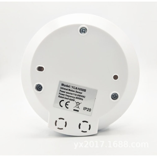 Hvid 360° sensor loftlampe, Loftmontering, Infrarød