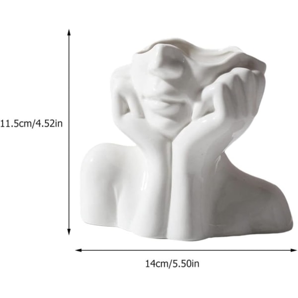 1 stycke mänsklig keramikvas Kroppsform konstvas Skandinavisk hem