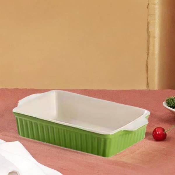 Bageform Porcelæn Bageforme Stor Lasagneform Dyb til Ovn til Banket, Rektangulær, 18*10,5*4 cm