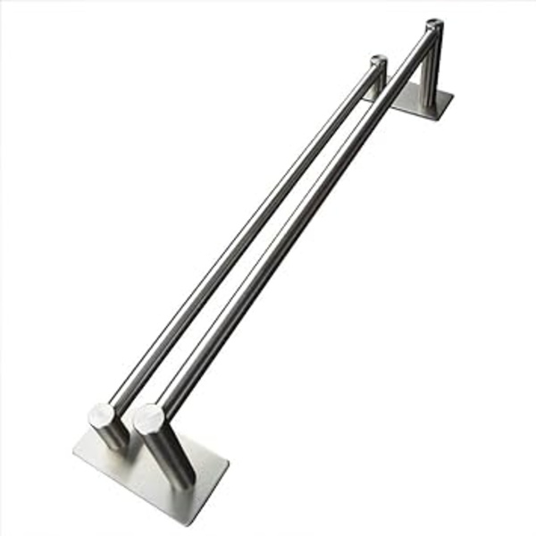 40 cm Selvklebende Dobbel Håndkleholder for Bad eller Kjøkken