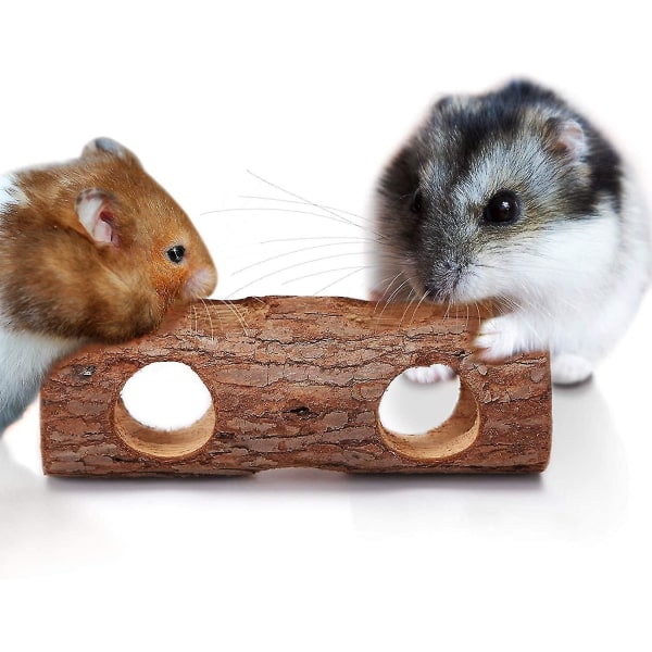 Hamster og Gerbil Log Chew Toy Bird Holder av heltre kanin
