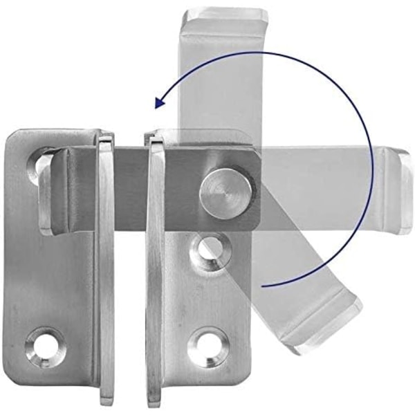 2 stycken dörrlås med spärr, rak öppning, hasp, lås, dörr