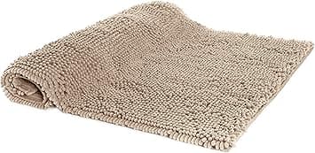 Basics Mikrofiber Shag Antislipp Badematte, 0.33 x 0.5 m, Beige