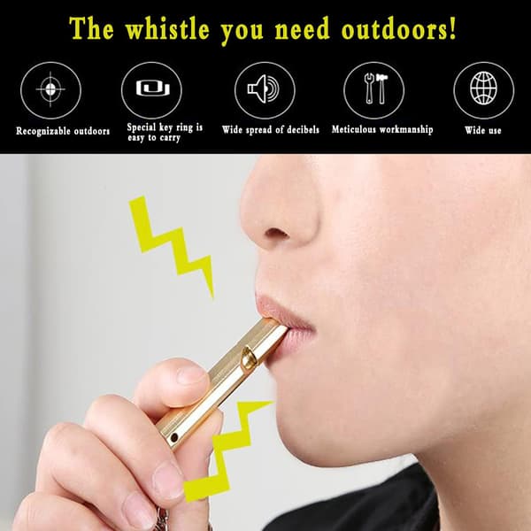 4-pack Nödsignalvisselpipa, Säkerhetsnyckelring för Camping, Vandring,