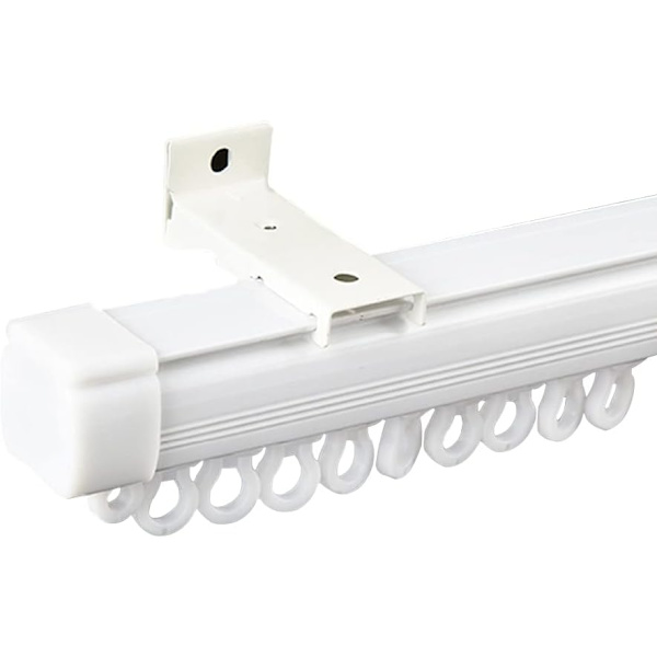 100 stk Gardinhekter Skinne Glidebane Gardin Hvit Plast Curta