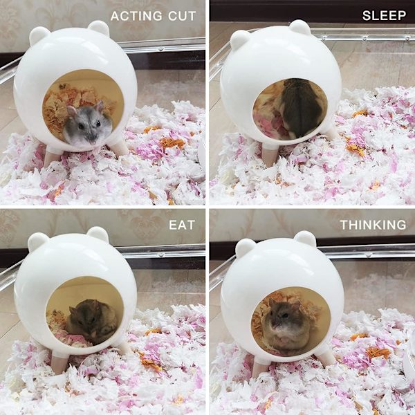 Rotte gemmested, Hus Habitat Dekoration Dværghamster Syrisk hamster Gerbil (hvid)