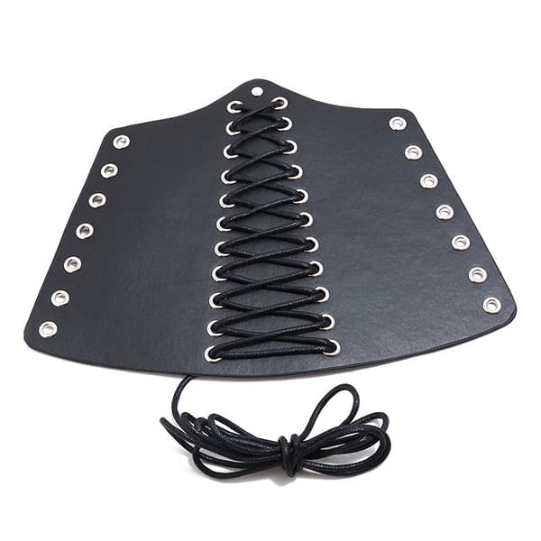 PU-läderarmbåge Punk Gothic Arm Armor Cuff Medeltida Handske