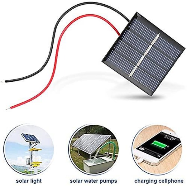 6 stk. 60x55mm Mikro Mini Solcellepaneler, 3v 0,3w Til Solenergi, Hjemme DIY, Videnskabelige Projekter, Legetøj, Batterilader