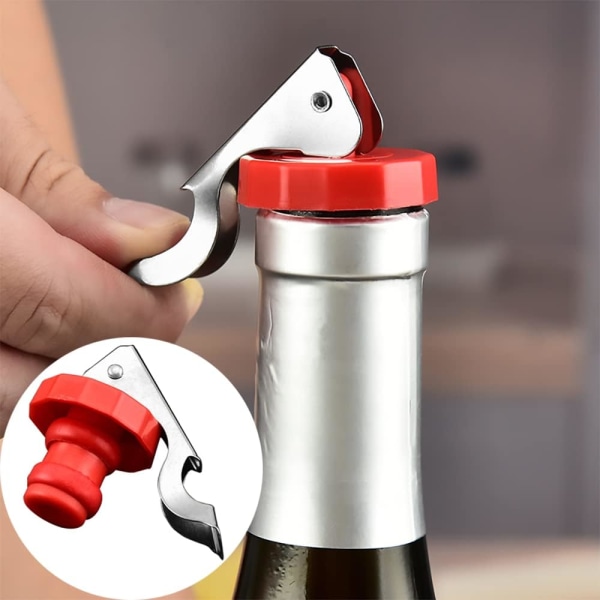 3 stycken återanvändbara vinflaskkorkar Vakuum Utbyggbar Gummi