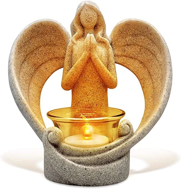 Engle Lysestake Ornament Engleskulptur Teelysholder Engel