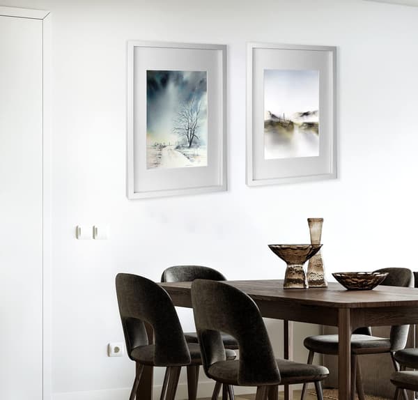 3 stk Hvite Tre Poster Rammer med Plexiglass Front Bilde Ramme