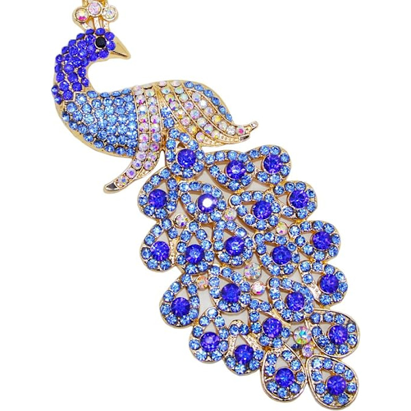 1 Peacock Metal Sparkling Crystal Rhinestone Avaimenperä Avaimenperä