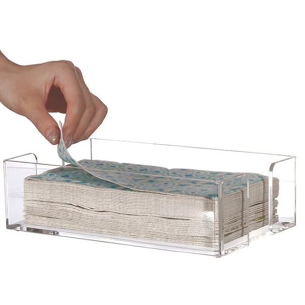 1 stk Transparent akryl servietter, serviettboks, serviett