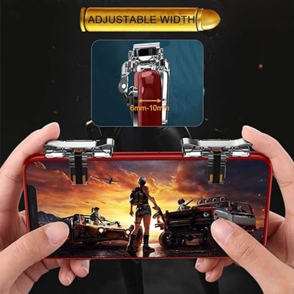 Mobile PUBG-spillkontrollere, sett med 2 spillknapper for