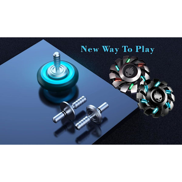 Svart Gear Fidget Spinner, Fargerik Glød i Mørket, Høy Hastighet
