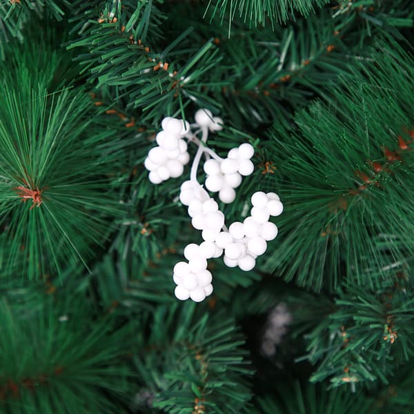 Simulert hvit bær julepynt frukt hvit skum