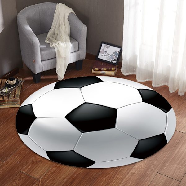 Fotbollsstil matta, 60 cm i diameter, ett måste för fotbollsfans!