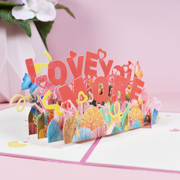 3D Pop Up Hääkortti (15*20cm), Vuosipäiväonnittelukortti