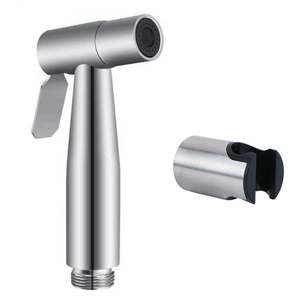 Sprøjtepistol + rustfrit stål bidet brusespand til vægmontering