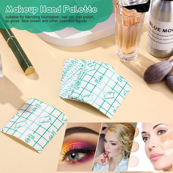 6 cm 100 delar makeup färgpalett PU film transparent