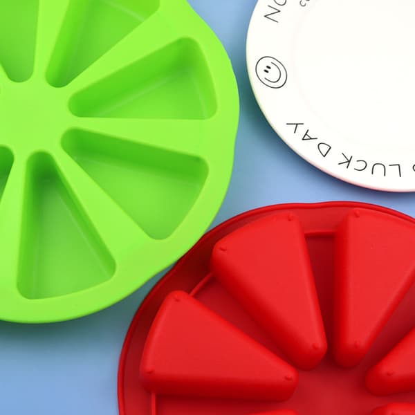 Silikon Bakeware Stor 8 Trekant Kvadrat Hule Kakeform