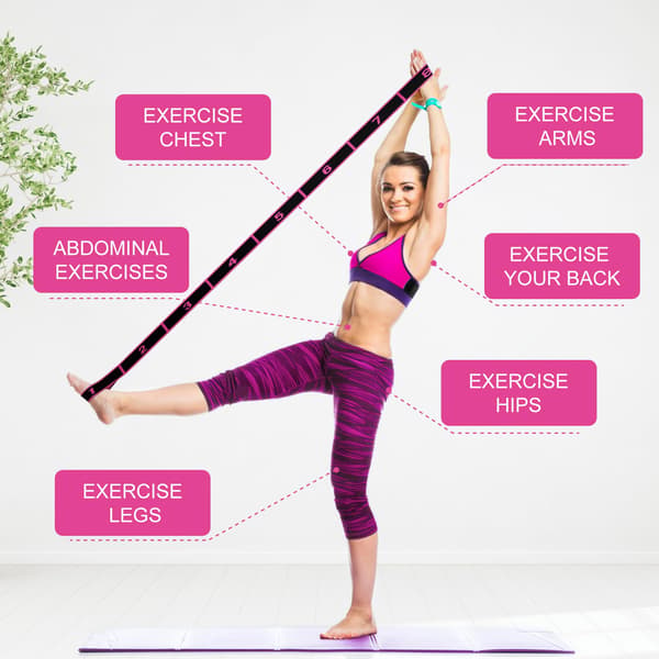 1 elastiskt yogaband för stretchutrustning