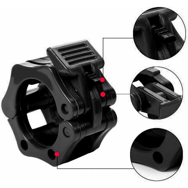 Par Olympiske Dumbbell Låsekraver, T 5cm, Sikker Ratsj
