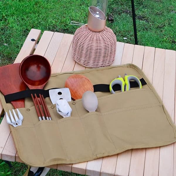 Oppbevaringspose for campingbestikk