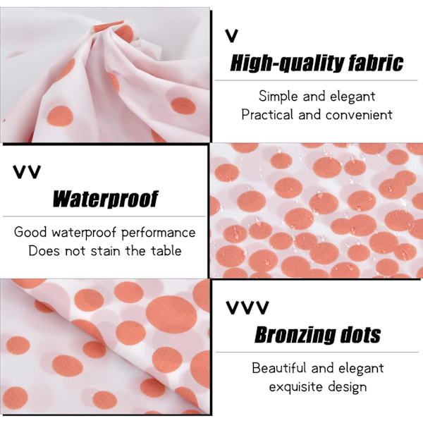 2 stk. Plastik Dug, Polka Dot Dug, Rektangulær