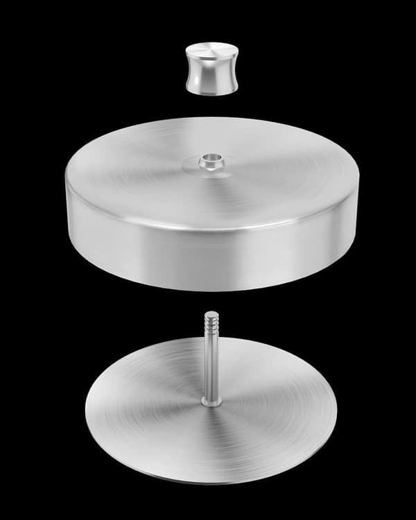 1 stk Hamburgerpresse - burgerform, 3,6\" / 9,5 cm rustfrit stål