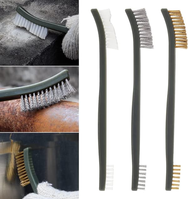 3-pack Mini Trådborstset, Rostfärg för Metaller, Svetsstänk