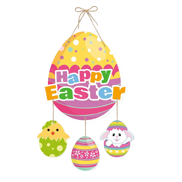 Påskdekorationer för vägg, Happy Easter-skyltar, vårlov, inomhus och utomhus