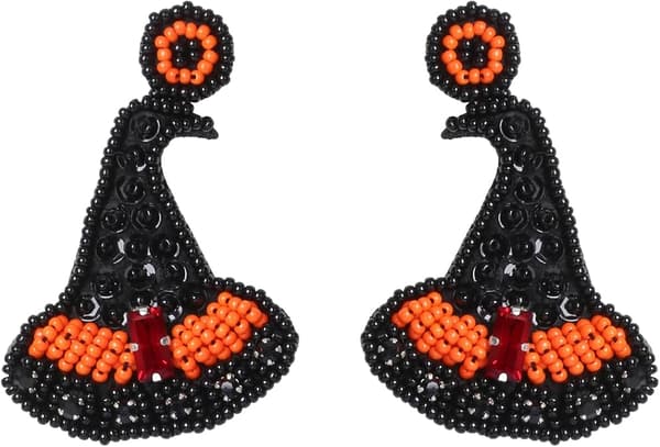 Halloween Øreringe til Kvinder, Perleøreringe til Kvinder - Hexeøreringe/Halloween Øreringe Dangle