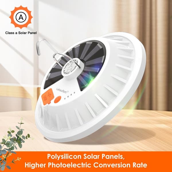 Solcelle Campinglamper Fjernkontroll Teltlys - (120 LED)