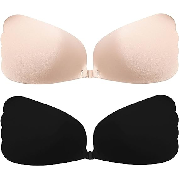 2 Par B-Koppar Självhäftande BH, Silikon Strap-lös BH, Klibbig BH, Självhäftande