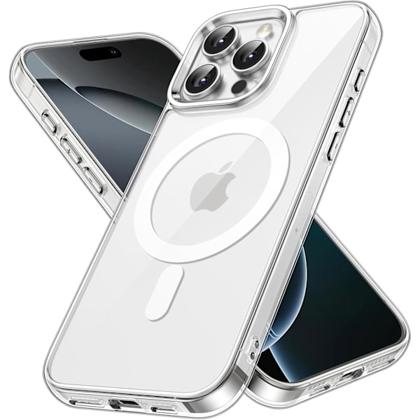 Magnetiskt Fodral för iPhone 16 Pro MAX 6,9 Tum Kompatibelt med MagSafe, Stötskyddande, Repskyddande Bakpanel