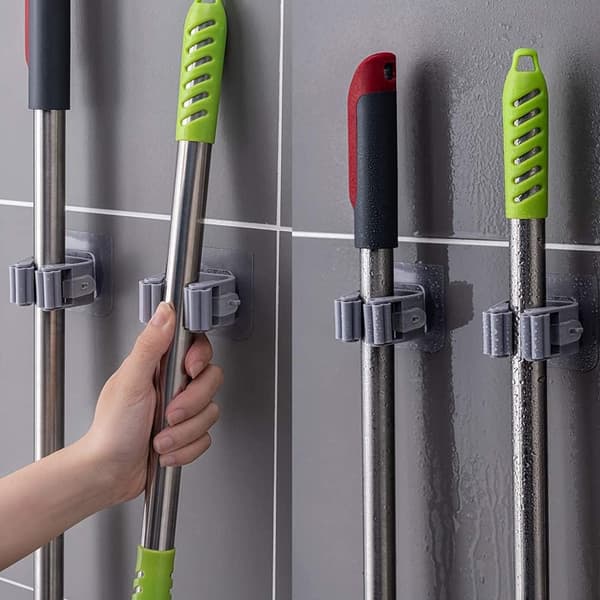 4 kpl Luudanpidiketeline Itseliimautuva Mop-pidike Seinäkiinnitys
